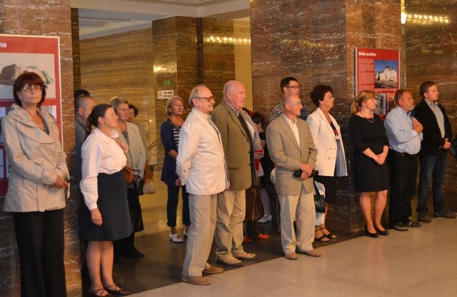 Slavnostní zahájení výstavy ve foyer Nové radnice.