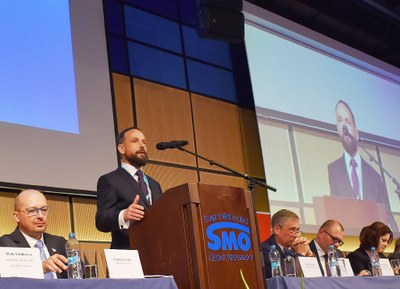 Sněm Svazu měst a obcí zahájil ostravský primátor Tomáš Macura. Foto: René Stejskal