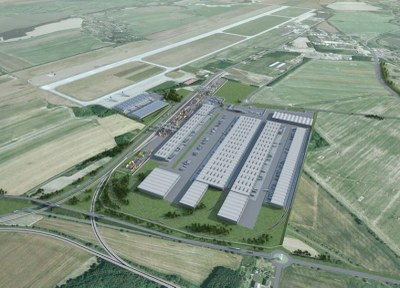 Vizualizace překladiště u letiště Mošnov. Archiv MMO