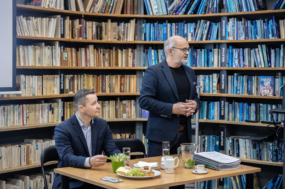 Tisková konference k projektu se konala za účasti (zleva) náměstka primátora Aleše Boháče a jednatele OZO Ostrava Karla Beldy. Foto: Jiří Zerzoň