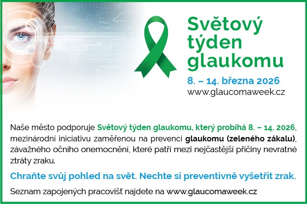 Grafický leták s informacemi o Světovém týdnu glaukomu