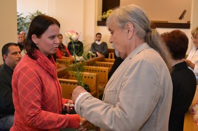 Oceněná dárkyně Jaroslava Dvořáčková. Foto: P. Havránek 