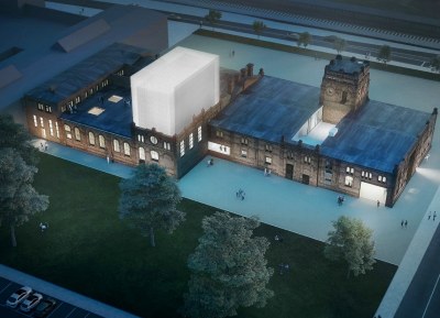 Vítězný návrh soutěže na konverzi jatek. 