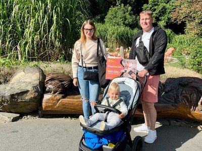 Půlmiliontá návštěvnice, paní Ivona, dorazila s manželem Michalem a synem Tadeáškem. Foto: Jana Strakošová