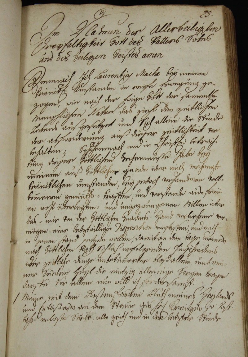 Testament purkmistra Moravské Ostravy Vavřince Máchy publikovaný 12. 2. 1776.
