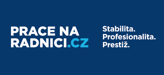 Modrý podklad s nápisem pracenaradnici.cz - Stabilita, Profesionalita, Prestiž