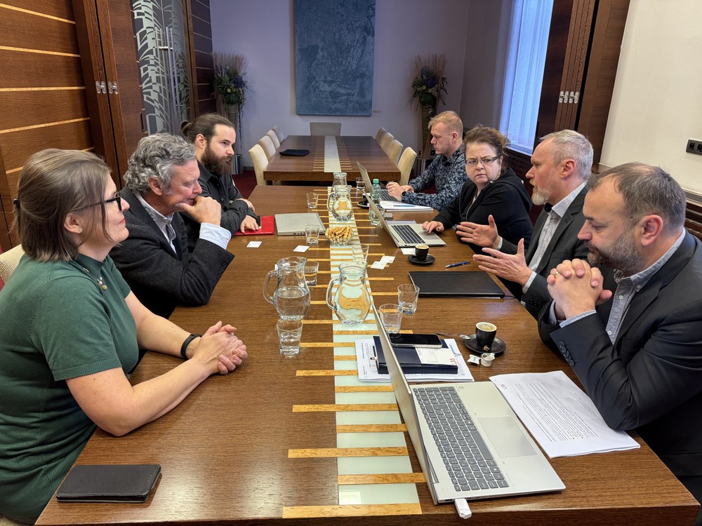 Deputy Mayor Břetislav Riger in Discussion with studio representatives