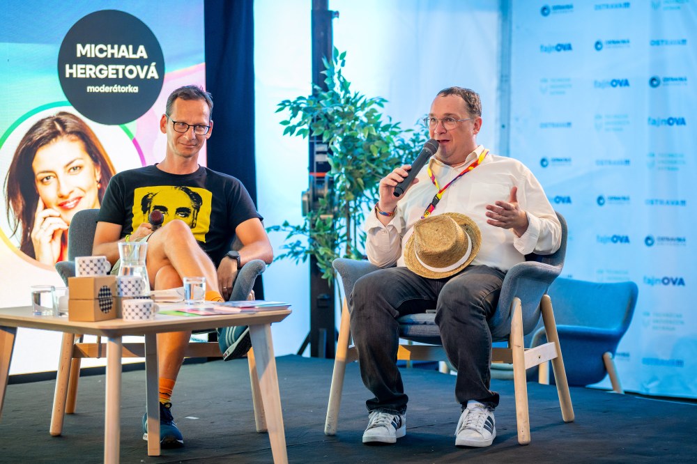 Ostravian mayor Jan Dohnal on discuss scene Meltingpot, a regular part of Colours of Ostrava Festival. Photo: Lukáš Kaboň