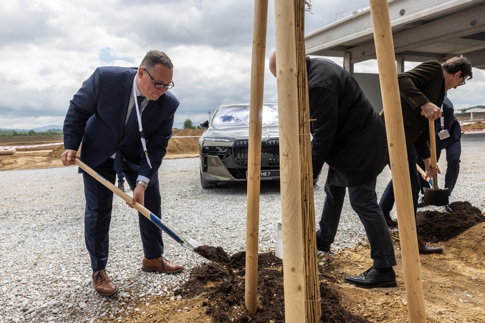 One of the symbolic limes in the future logistics complex was planted in 2025 by Ostrava's mayor, Jan Dohnal. Photo: Jiří Zerzoň