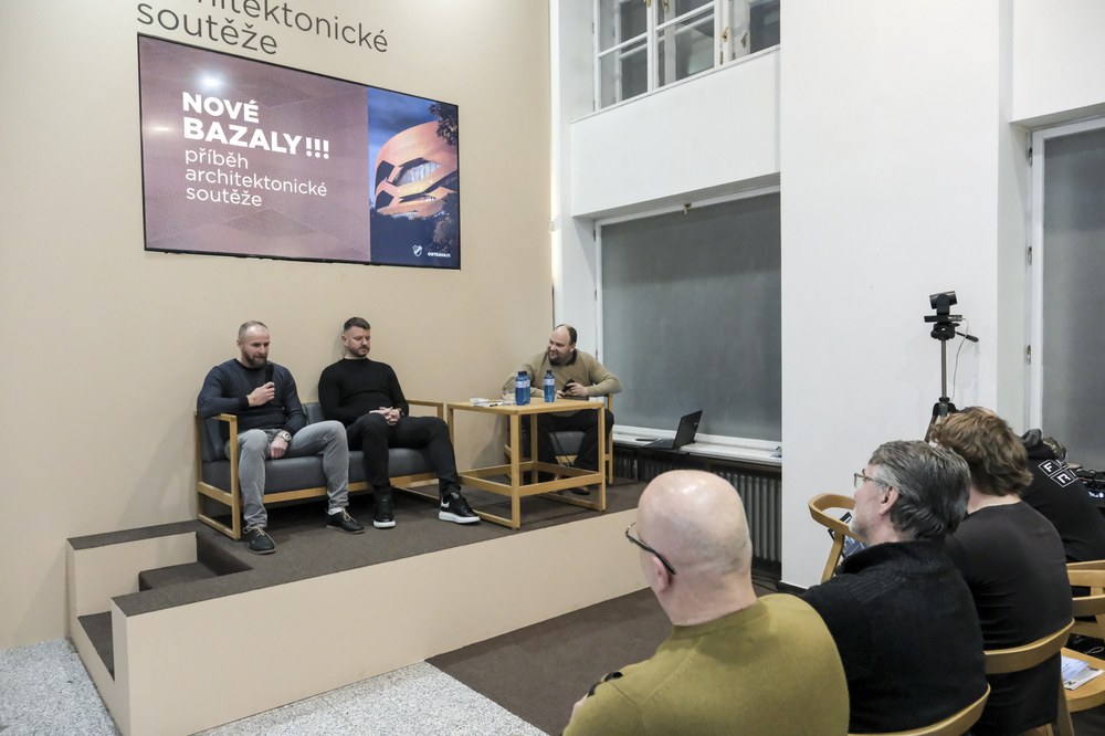 Public debate featuring legendary prsons of Baník Ostrava René Bolf and Jan Laštůvka. Photo: Adolf Horsinka