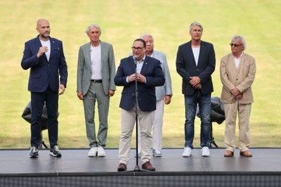 The opening of the 64th edition of the Golden Spike was also attended by Jan Dohnal, the Mayor of Ostrava. Photo: Martin Kusyn