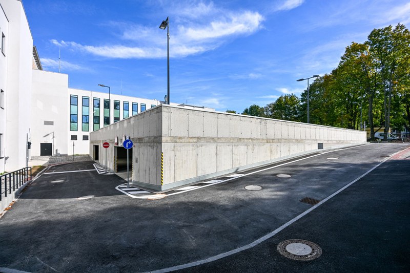 NEW PARKING GARAGE BUILT NEAR THE CULTURAL HOUSE POKLAD NEW PARKING GARAGE BUILT NEAR THE CULTURAL HOUSE POKLAD