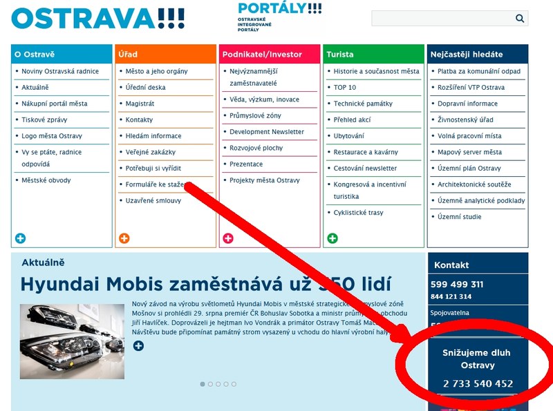 Ostrava continues to reduce its debt levels Ostrava continues to reduce its debt levels