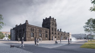 Ostrava's historical slaughterhouse complex: visualization