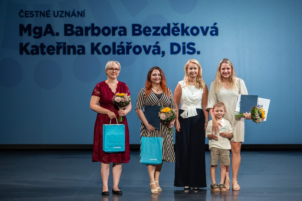 Deputy Mayor Lucie Baránková Vilamová (second from the right) with the awardees of the inaugural Entrepreneurial  Discovery of the Year
