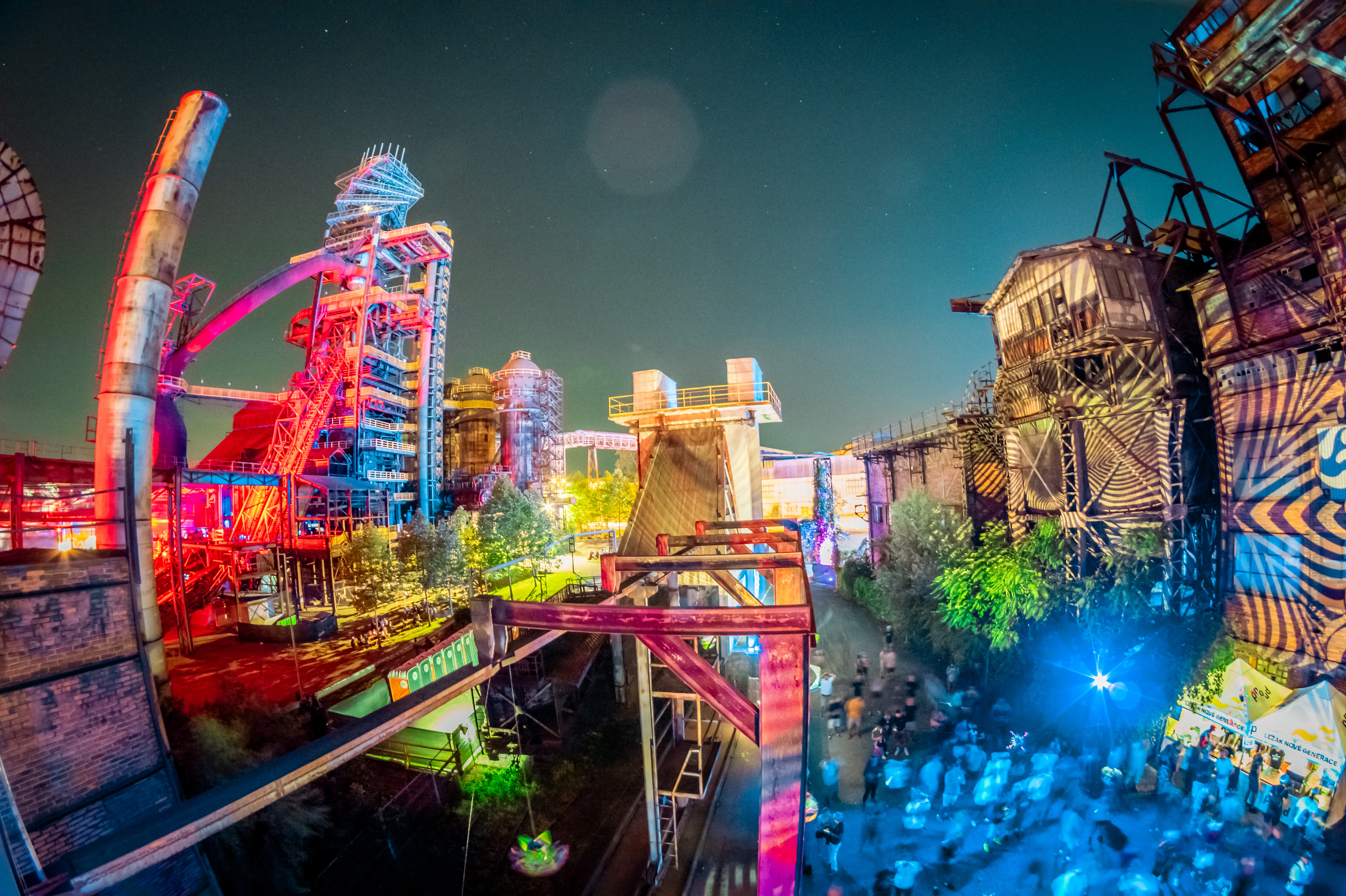 The festival grounds shone with a riot of colours.