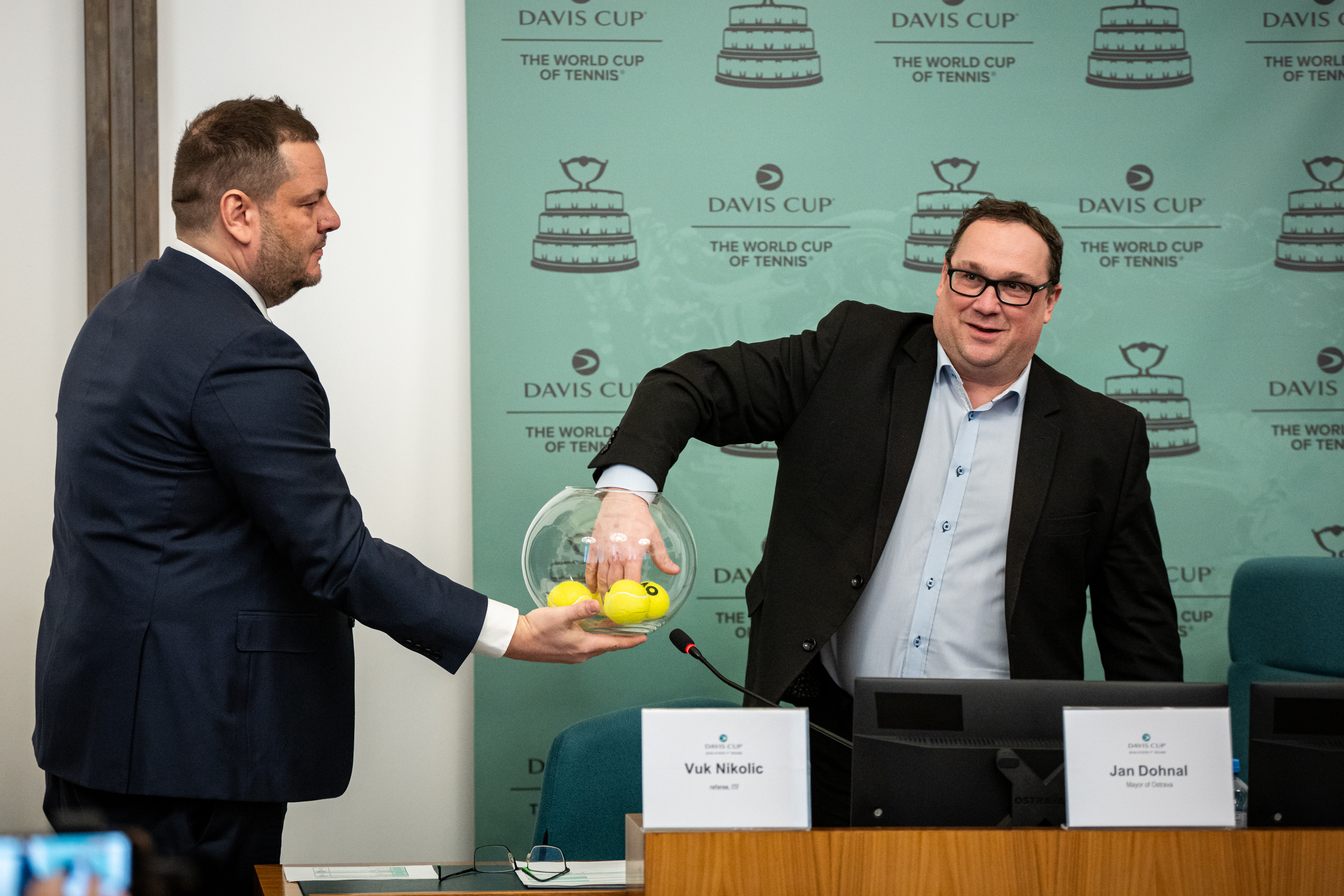 Davis Cup draw at the New City Hall. Photo: Lukáš Kaboň