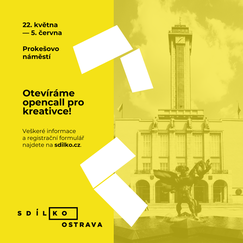 The popular pop-up exhibition SDÍLKO is moving to the centre of Ostrava and is seeking from creative participants The popular pop-up exhibition SDÍLKO is moving to the centre of Ostrava and is seeking from creative participants